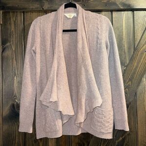 Anthropologie HWR 100% Cashmere Open Front Sweater